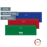 Querterminbuch Mod. 775 2026 | 420×137 mm, Karton, sortiert